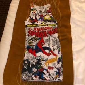 Spider-Man Bodycon Dress with Cape